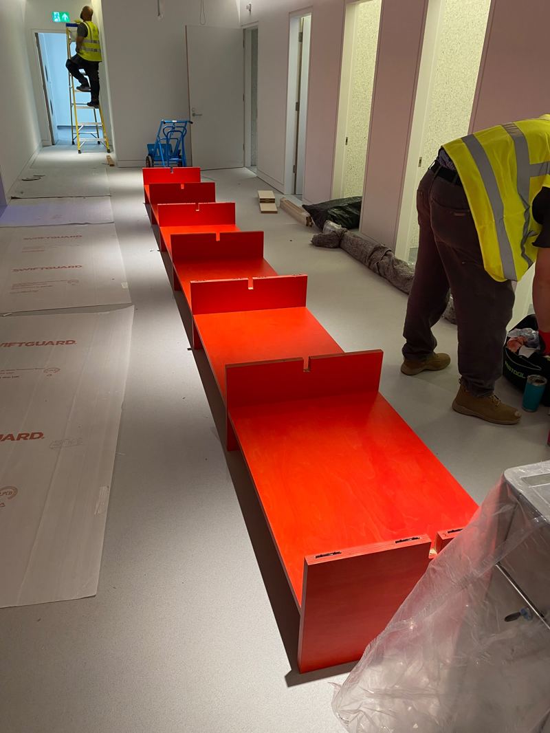 Seating surface and storage detail