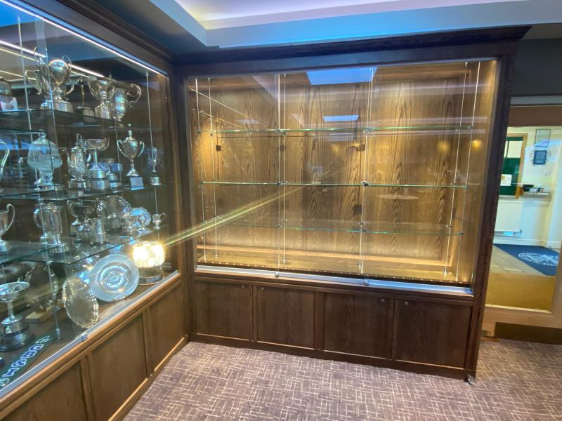 Trophy cabinet installed