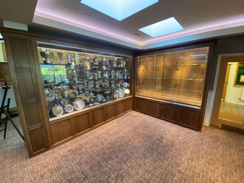 Detail of glazing and internal display shelving