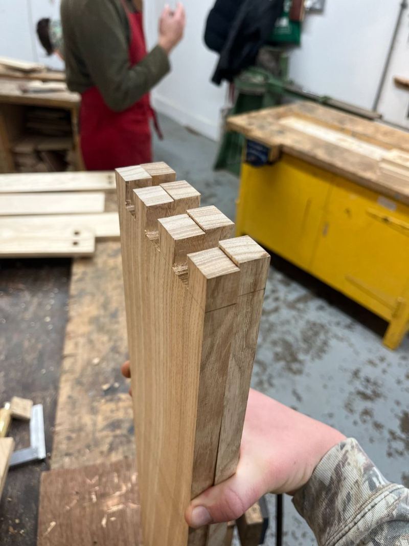 Corner joints dry-fitted before committing to glue